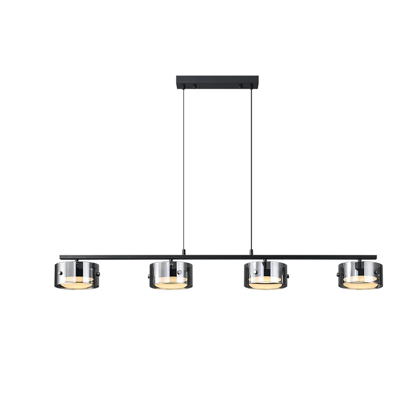 WOMO Black Glass Drum Pendant Light-WM2592 - Image 12