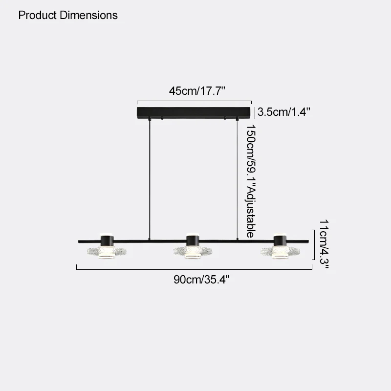 WOMO Black Linear Chandelier-WM2222 - Image 21