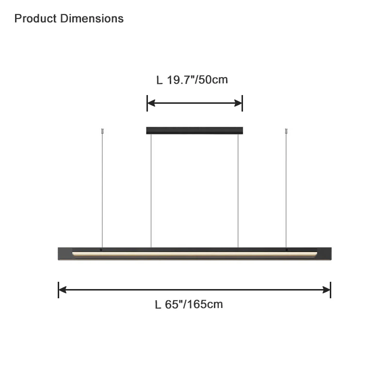 WOMO Black Glass Linear Pendant-WM2309 - Image 18