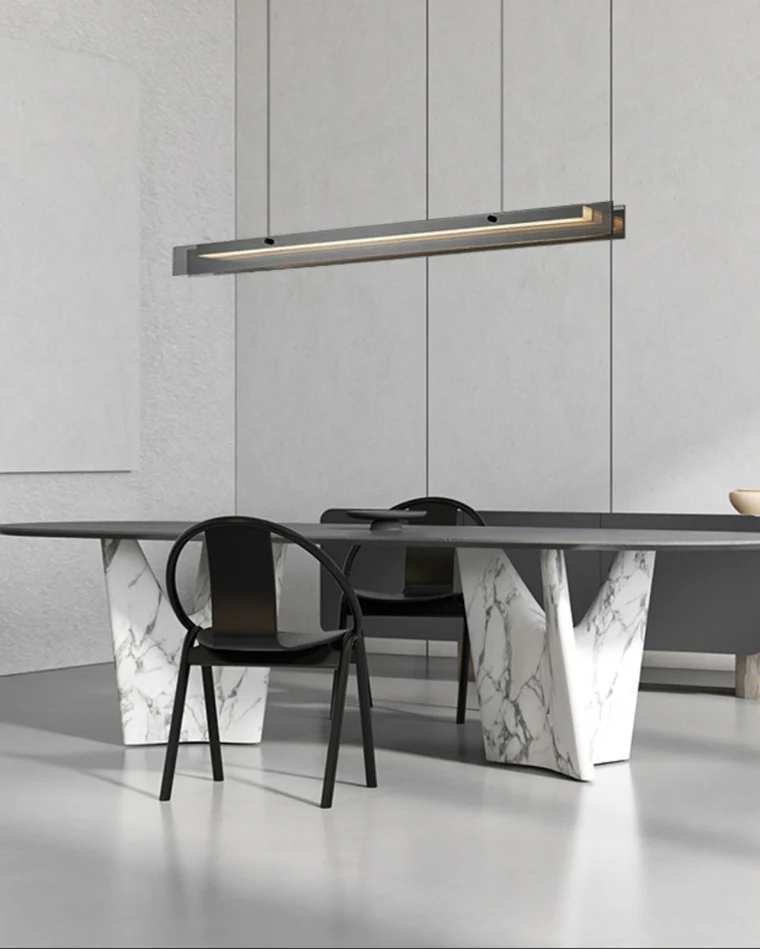 WOMO Black Glass Linear Pendant-WM2309 - Image 6