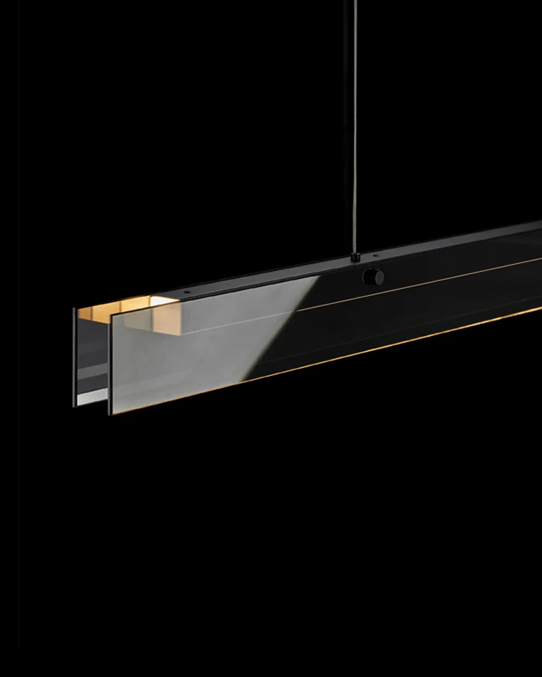 WOMO Black Glass Linear Pendant-WM2309 - Image 8