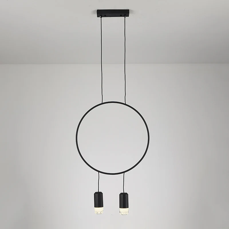 WOMO Black Ring Pendant Light-WM2608 - Image 13