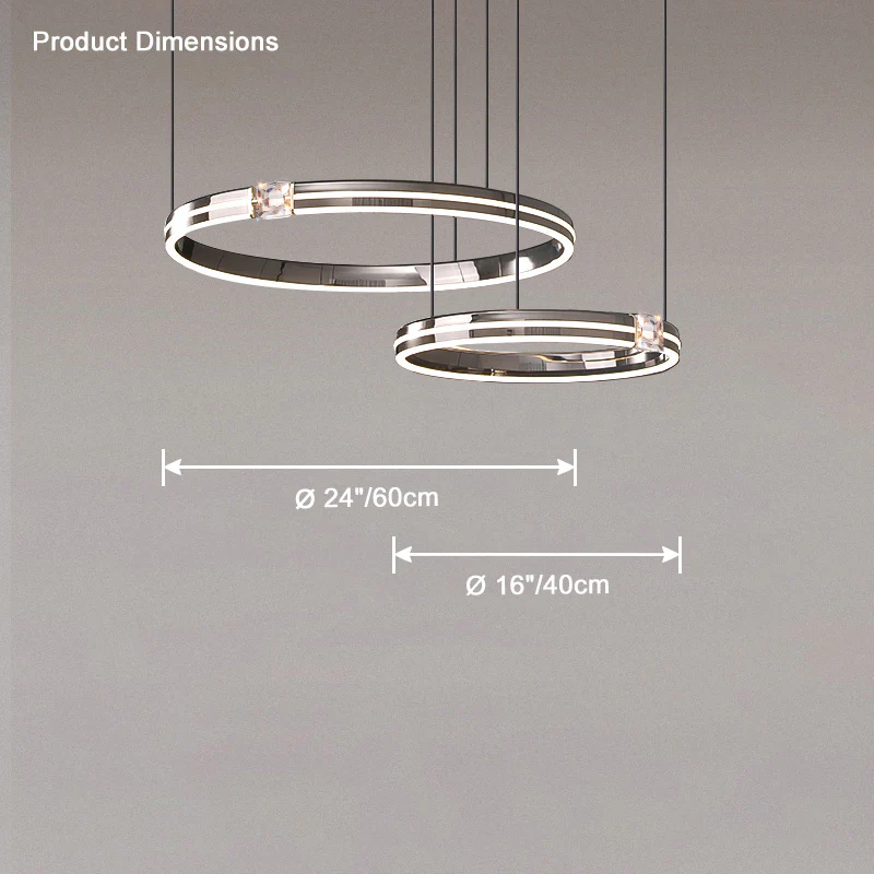 WOMO Black Led Ring Chandelier-WM2365 - Image 10