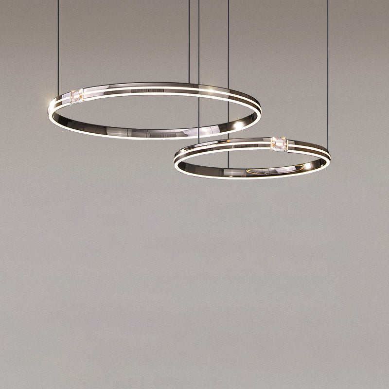 WOMO Black Led Ring Chandelier-WM2365 - Image 11