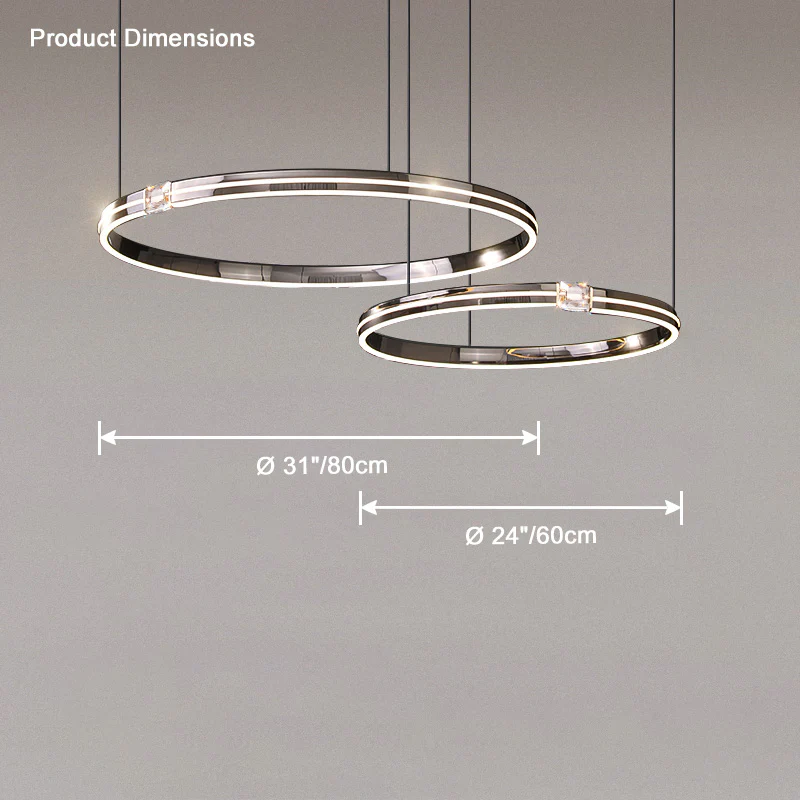 WOMO Black Led Ring Chandelier-WM2365 - Image 12