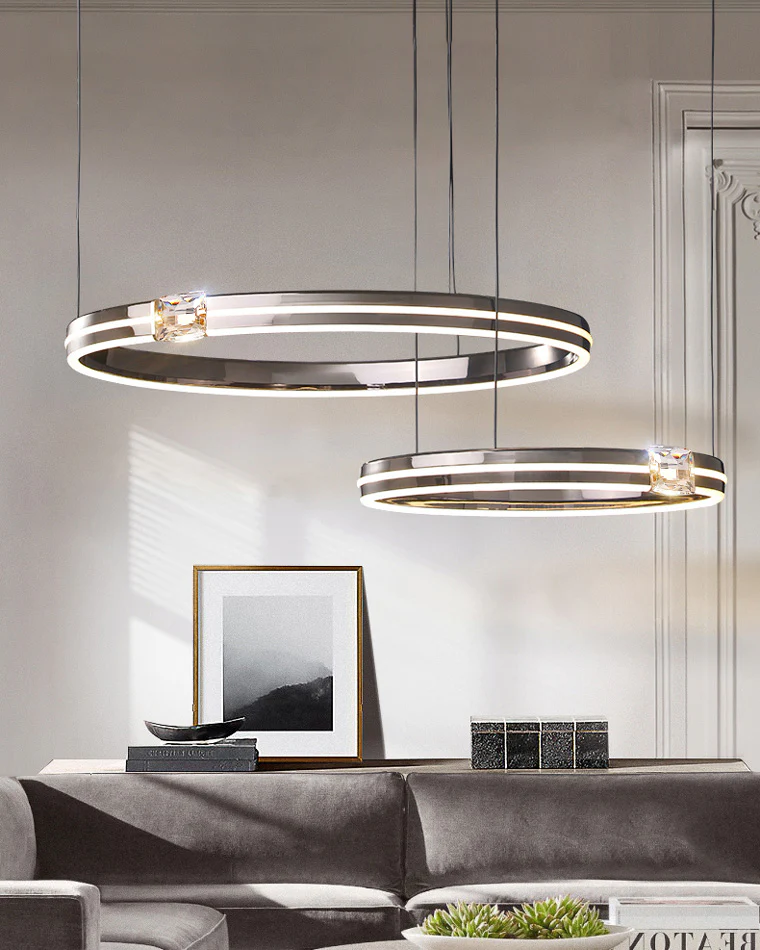 WOMO Black Led Ring Chandelier-WM2365 - Image 2