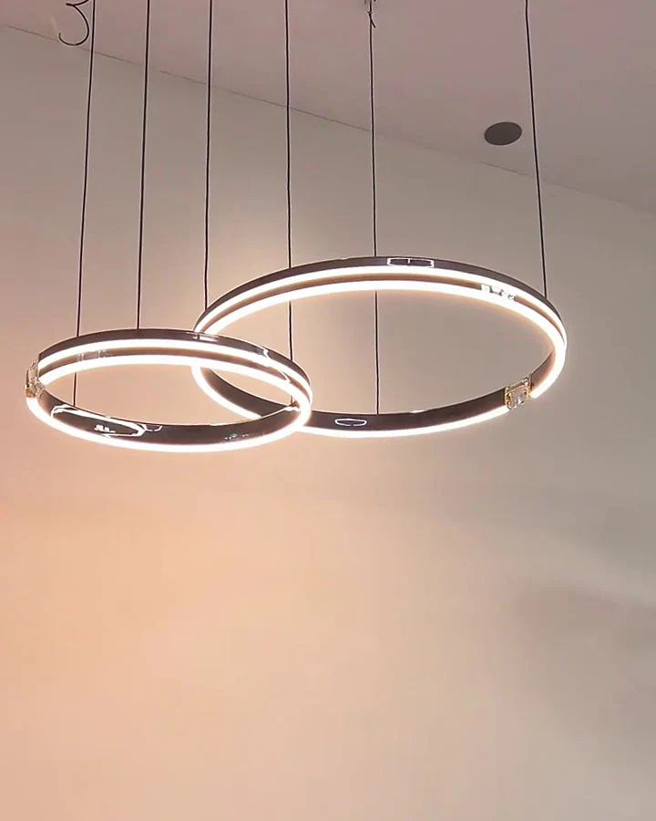 WOMO Black Led Ring Chandelier-WM2365 - Image 3