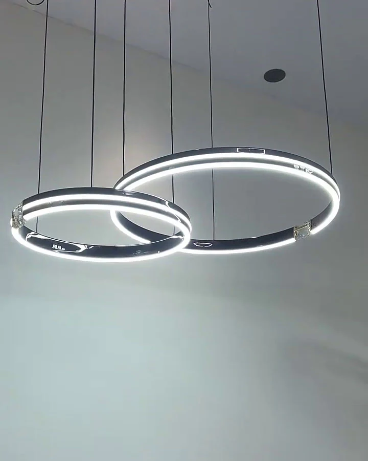 WOMO Black Led Ring Chandelier-WM2365 - Image 5