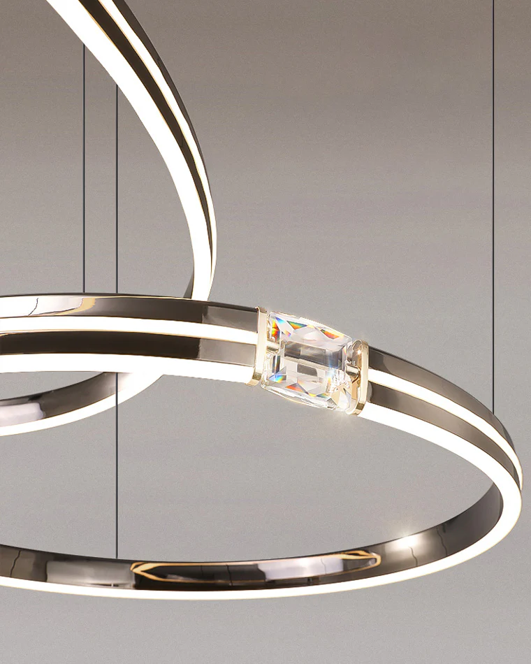 WOMO Black Led Ring Chandelier-WM2365 - Image 6