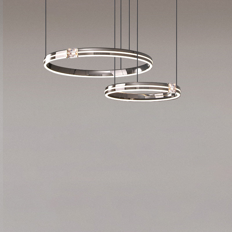 WOMO Black Led Ring Chandelier-WM2365 - Image 9