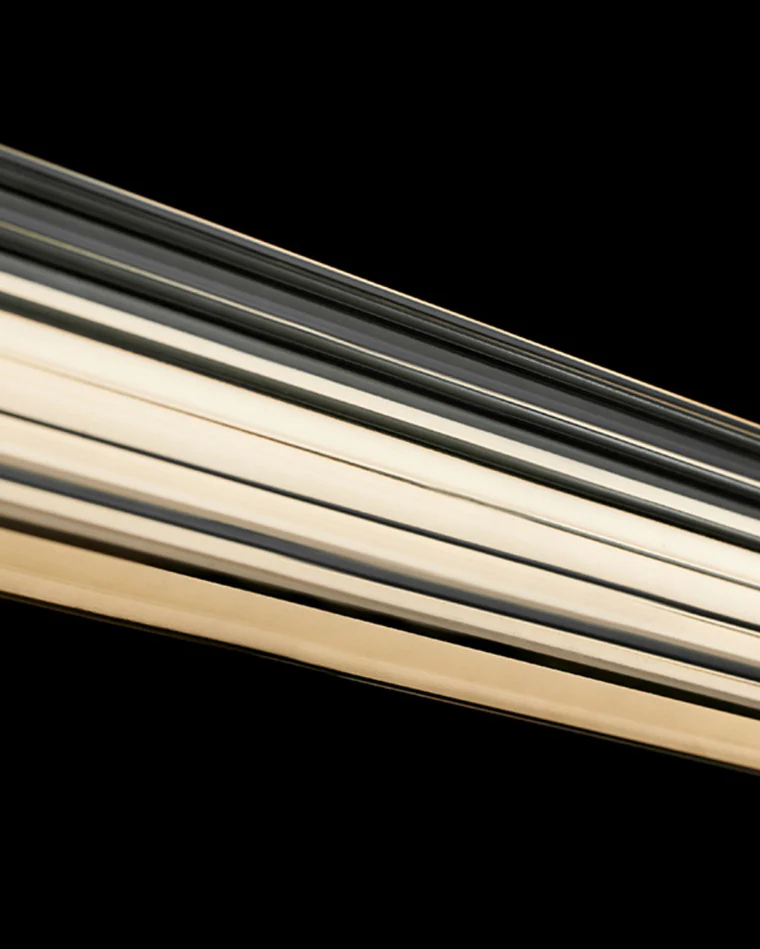 WOMO Black Ribbed Glass Linear Pendant Light-WM2308 - Image 10