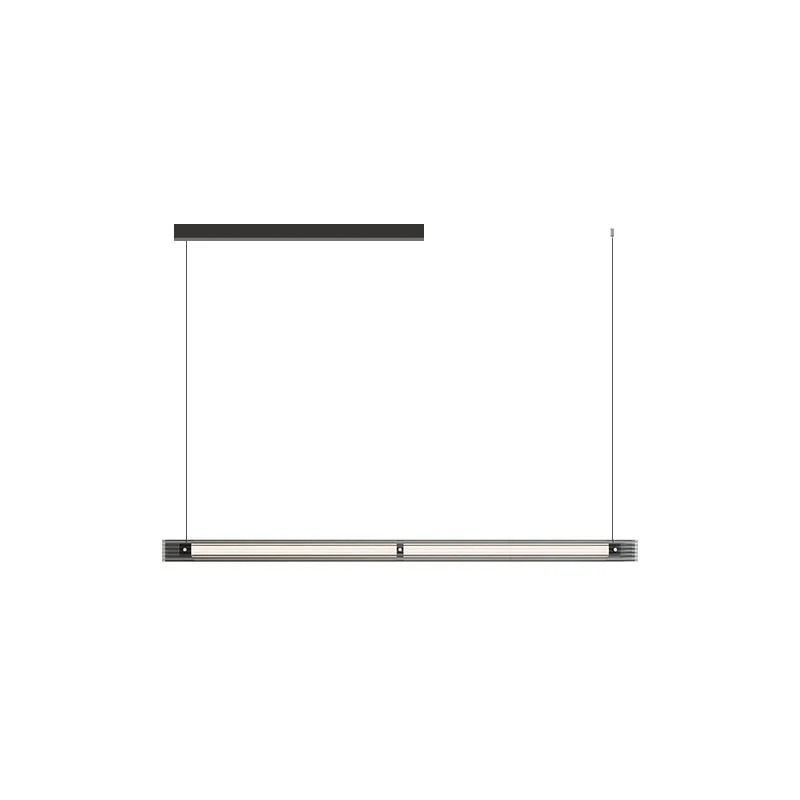 WOMO Black Ribbed Glass Linear Pendant Light-WM2308 - Image 11