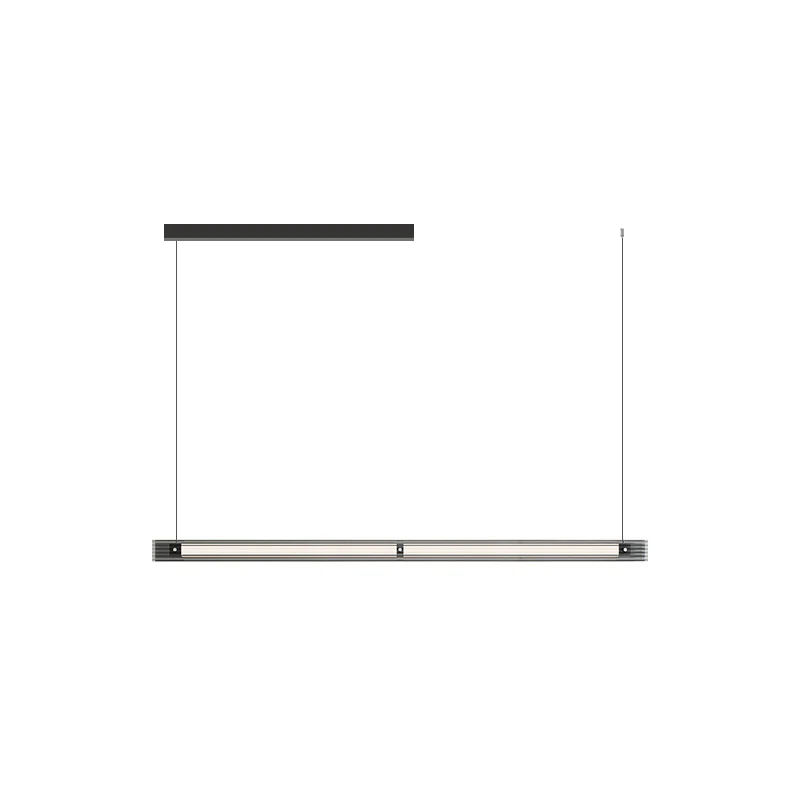 WOMO Black Ribbed Glass Linear Pendant Light-WM2308 - Image 13
