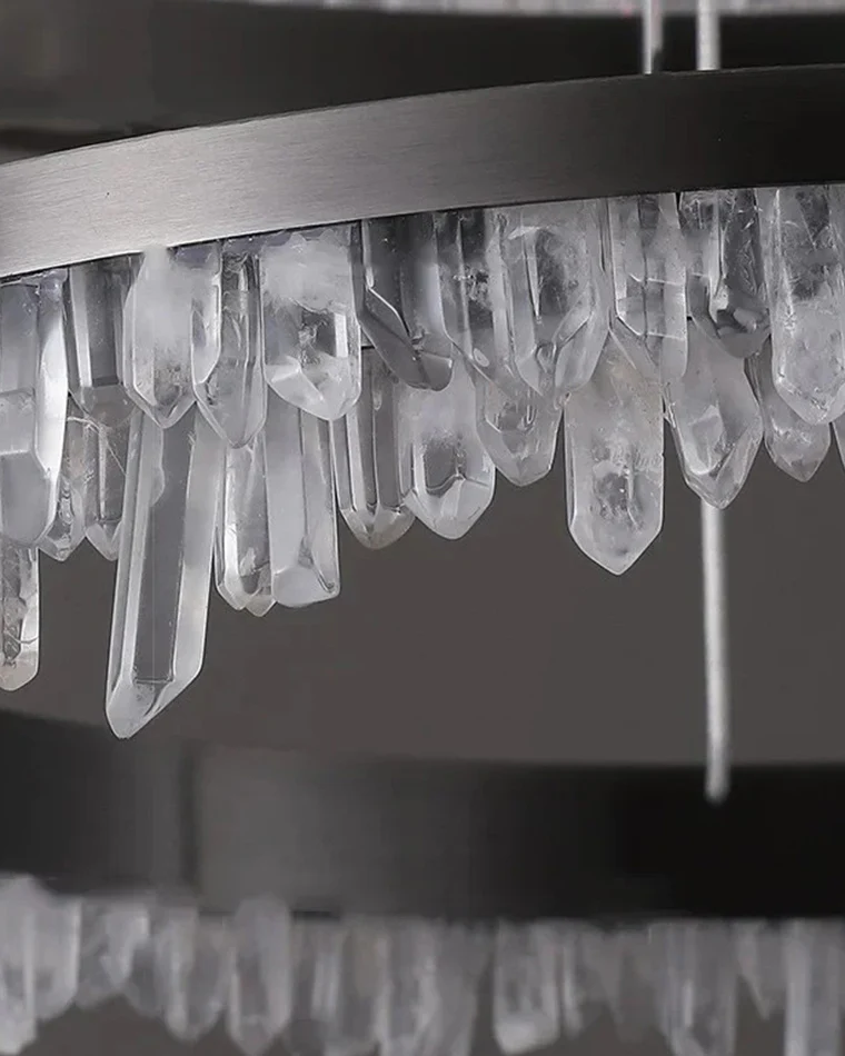WOMO Black Ring Crystal Chandelier-WM2716 - Image 11