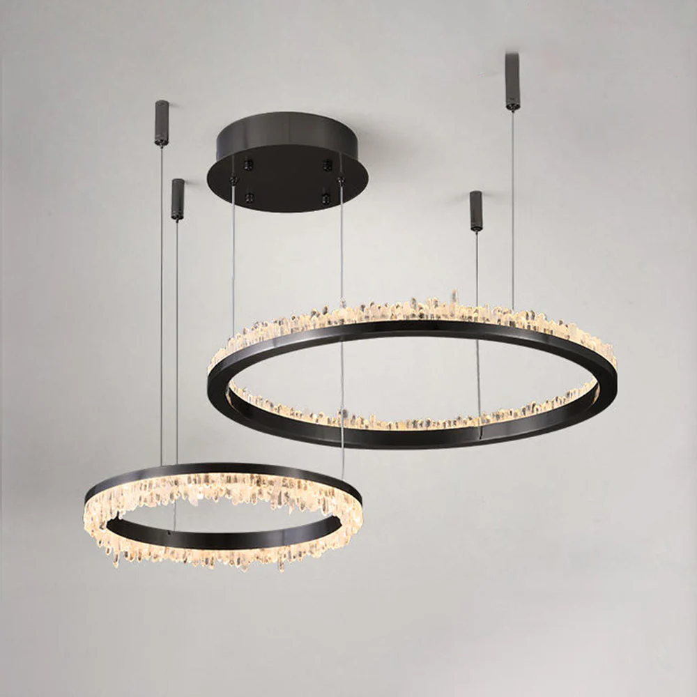 WOMO Black Ring Crystal Chandelier-WM2716 - Image 16