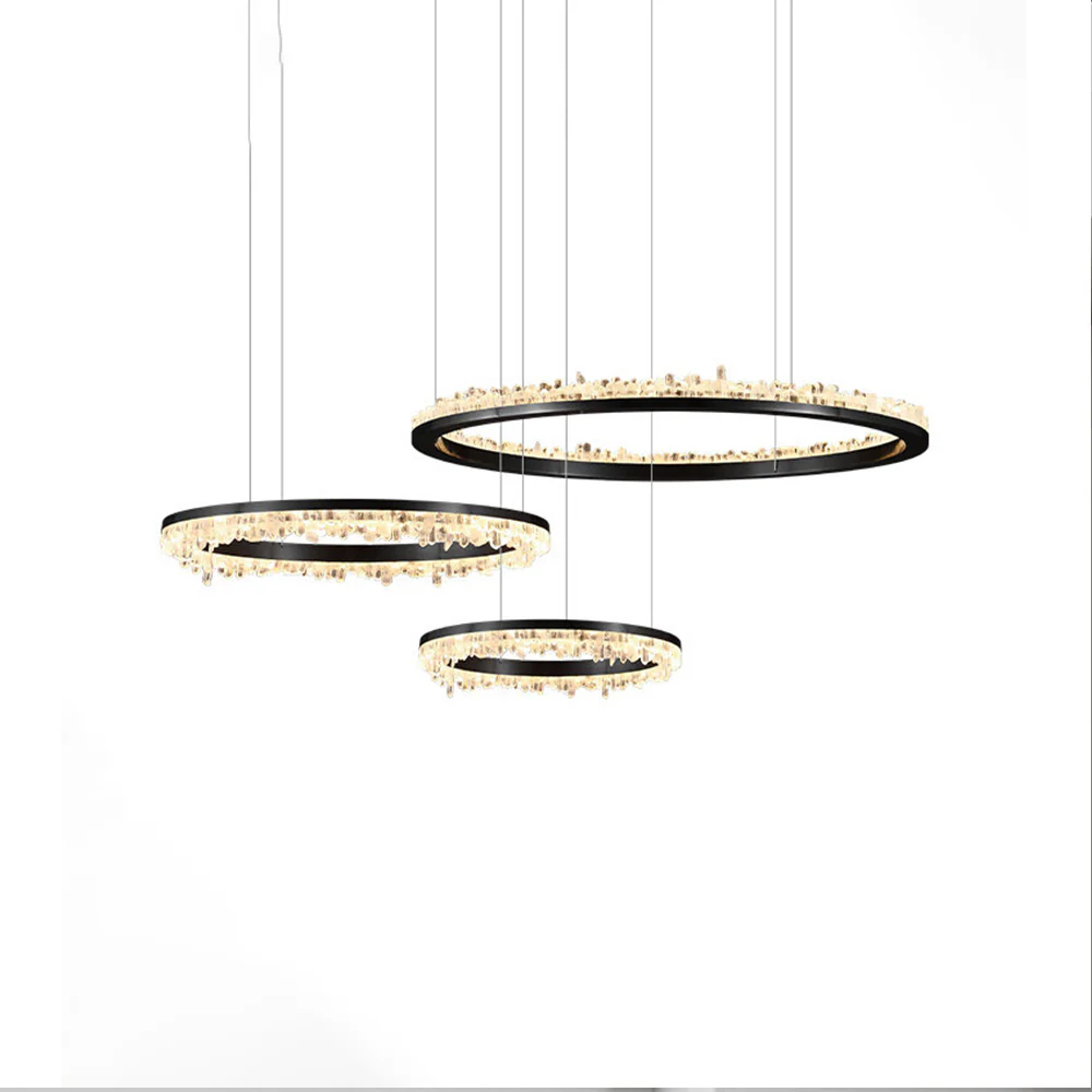 WOMO Black Ring Crystal Chandelier-WM2716 - Image 18