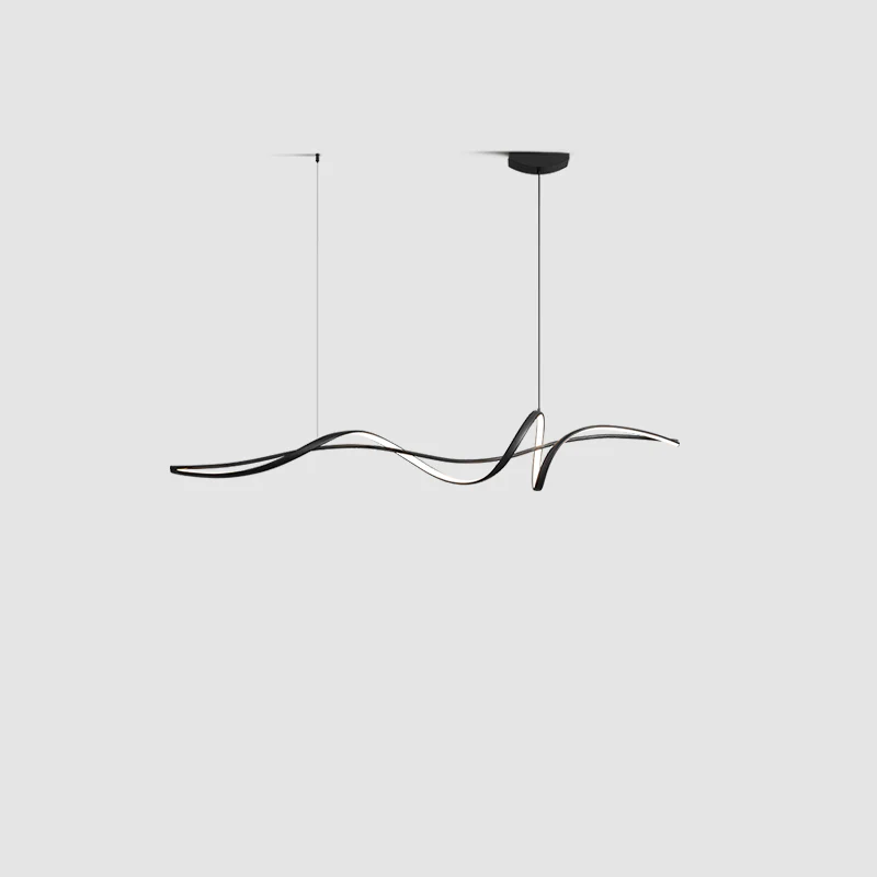 WOMO Black Spiral Led Pendant Light-WM2299 - Image 10