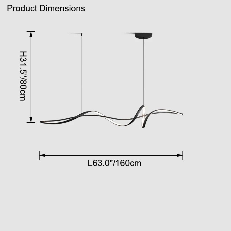 WOMO Black Spiral Led Pendant Light-WM2299 - Image 13