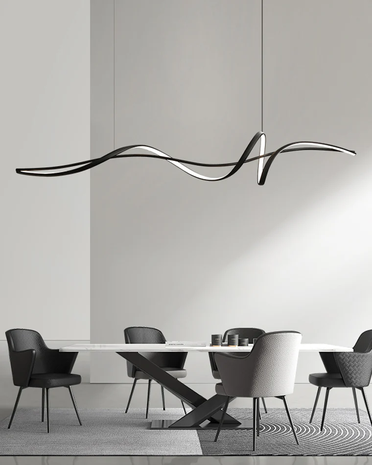 WOMO Black Spiral Led Pendant Light-WM2299 - Image 3