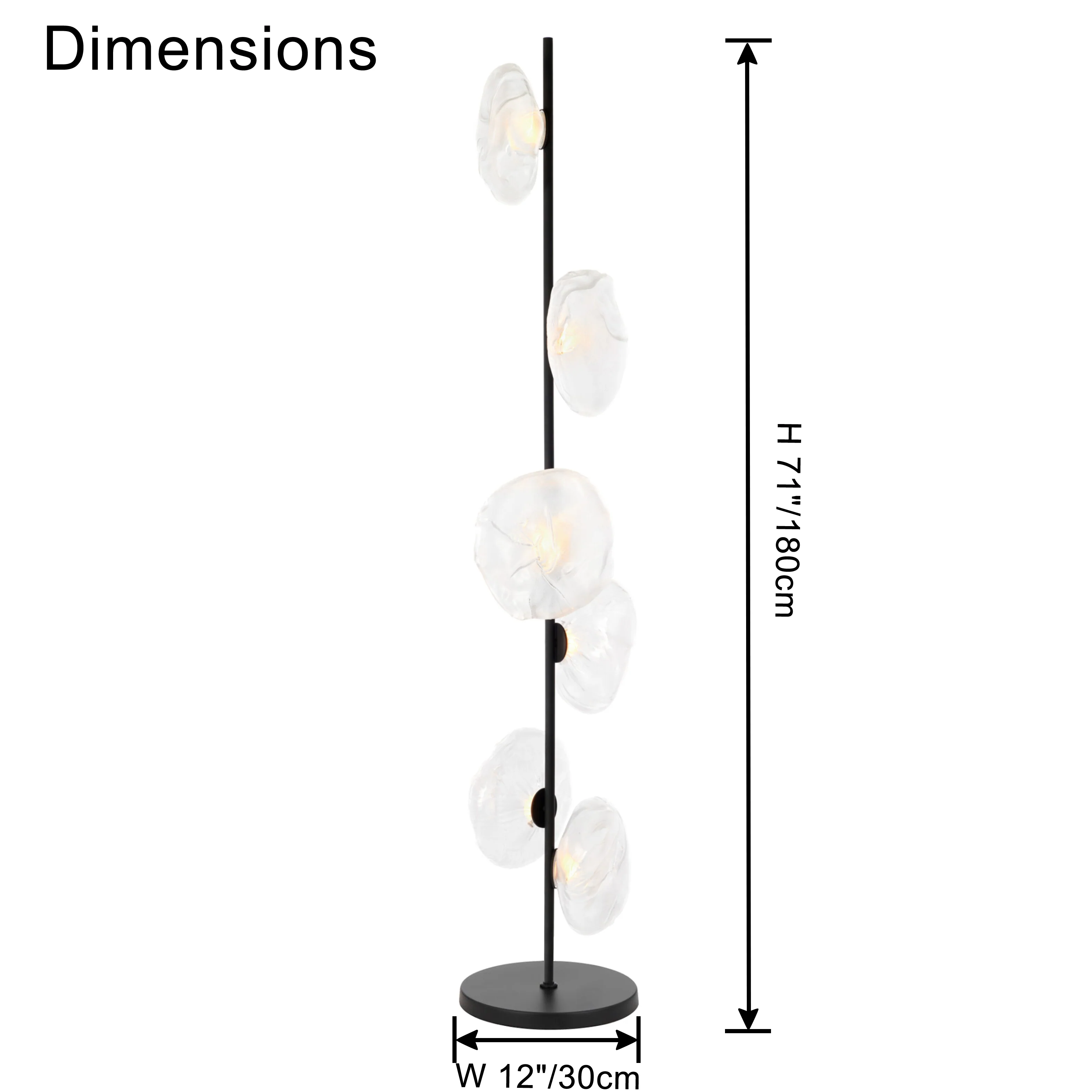 WOMO Blown Glass Floor Lamp-WM7082 - Image 22