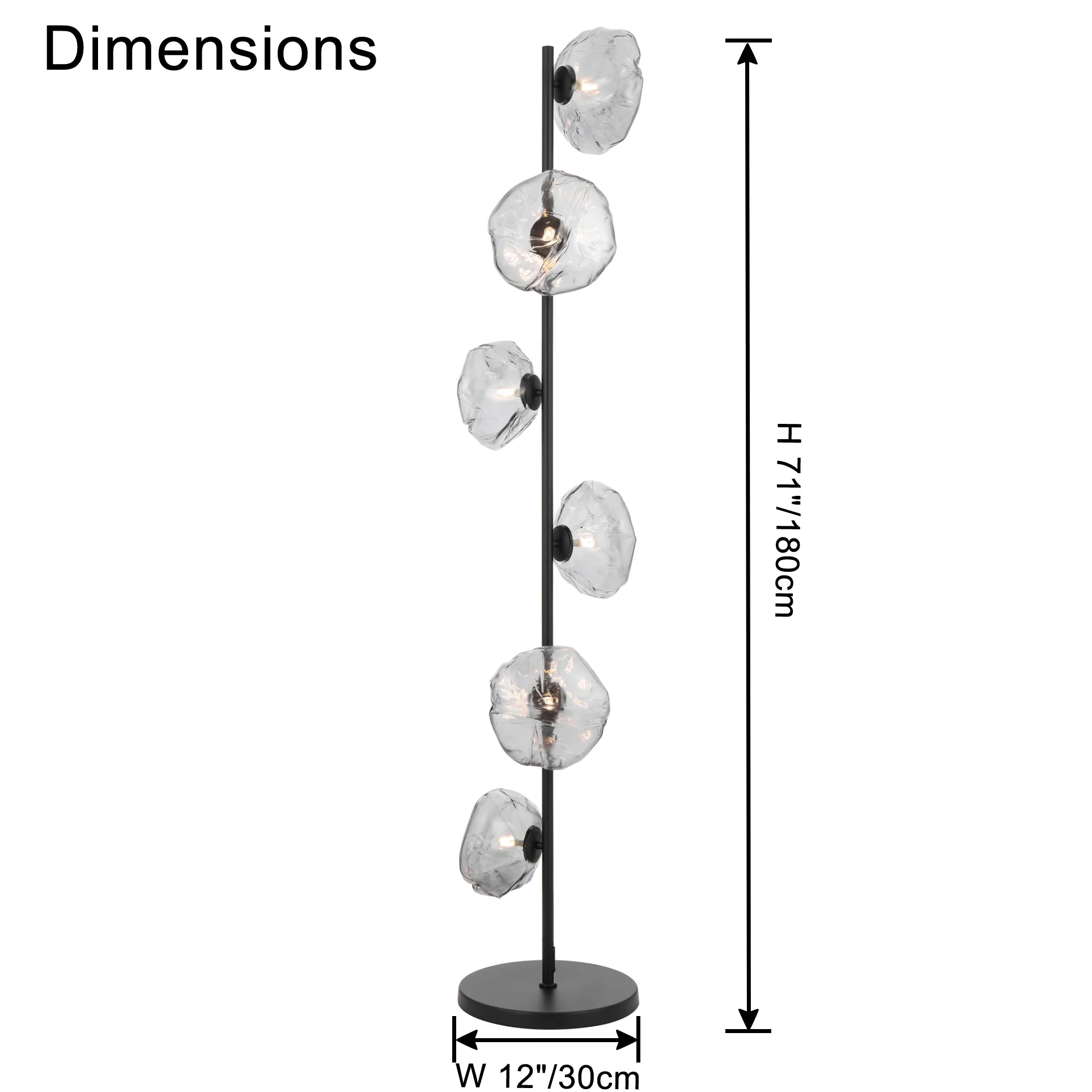 WOMO Blown Glass Floor Lamp-WM7082 - Image 26