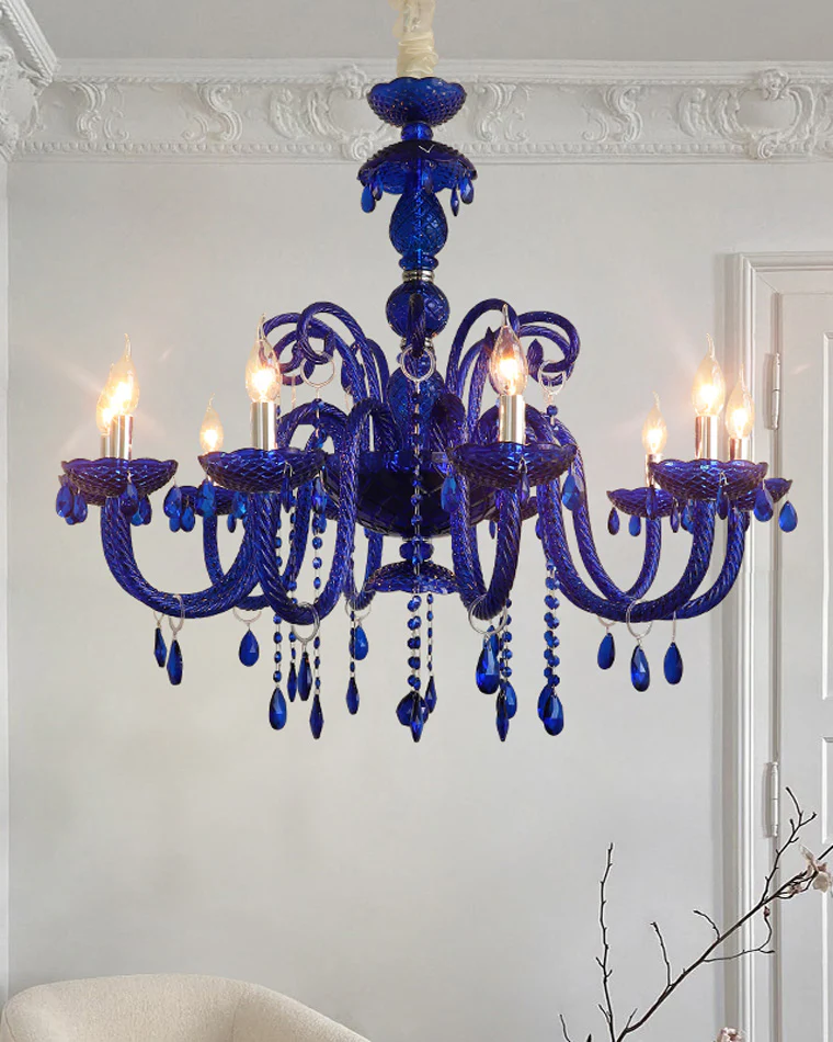 WOMO Victorian Blue Crystal Chandelier-WM2348 - Image 10
