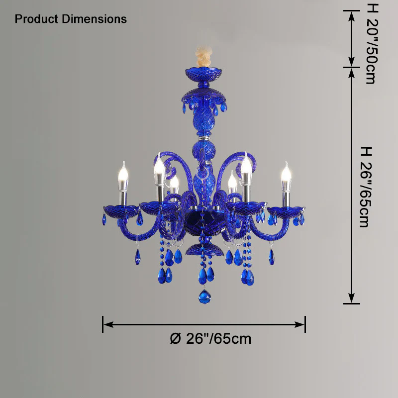 WOMO Victorian Blue Crystal Chandelier-WM2348 - Image 15