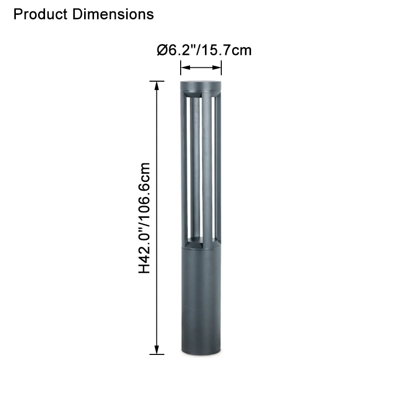WOMO Round Bollard Light-WM9123 - Image 14