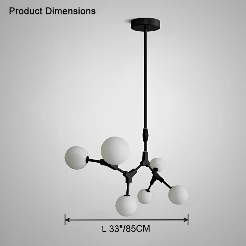 WOMO Branching Bubble Frosted Glass Chandelier-WM2514 - Image 15
