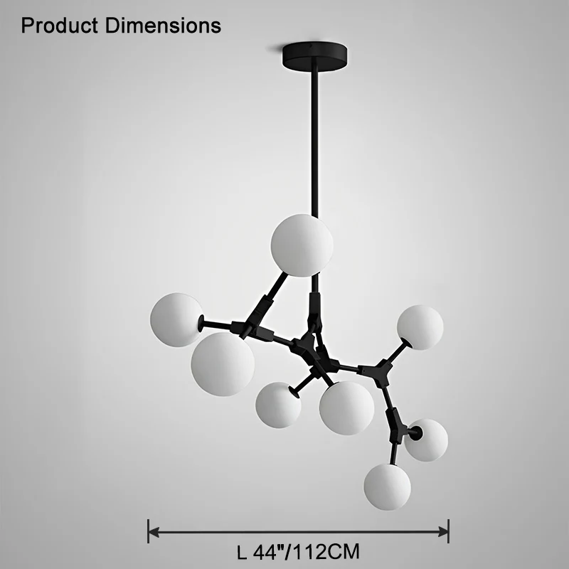 WOMO Branching Bubble Frosted Glass Chandelier-WM2514 - Image 19