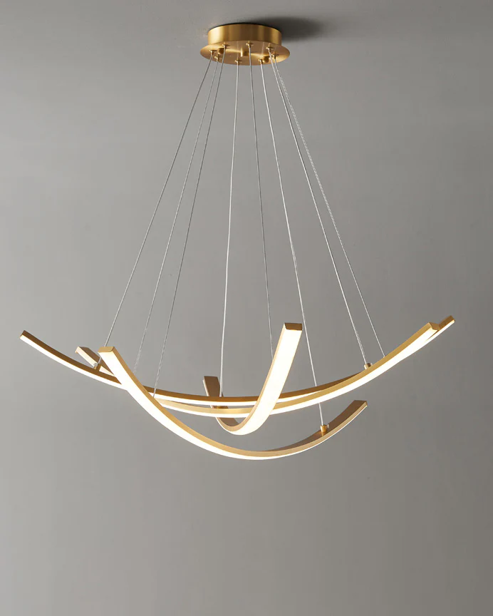 WOMO Arc Led Brass Chandelier-WM2569 - Image 5