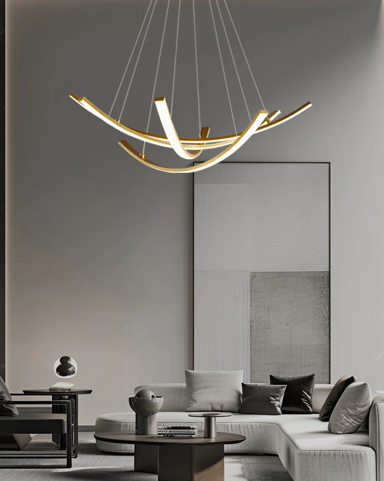 WOMO Arc Led Brass Chandelier-WM2569 - Image 8