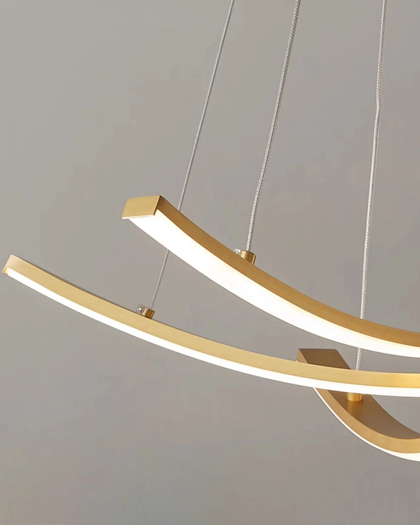 WOMO Arc Led Brass Chandelier-WM2569 - Image 9