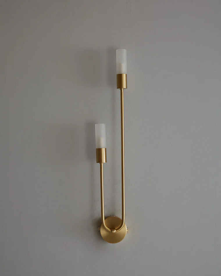 WOMO Black and Brass Modern Candelabra Wall Sconce-WM6096 - Image 13