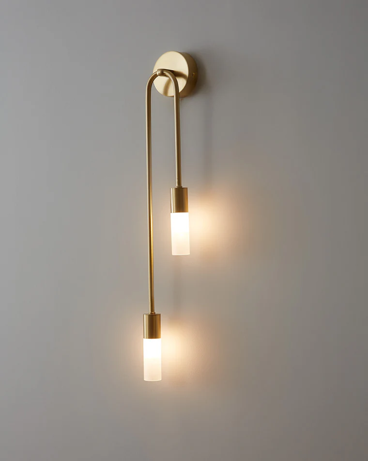 WOMO Black and Brass Modern Candelabra Wall Sconce-WM6096 - Image 21