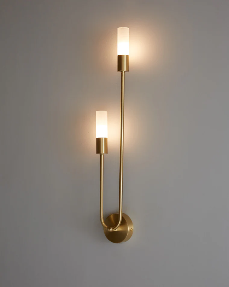 WOMO Black and Brass Modern Candelabra Wall Sconce-WM6096 - Image 24