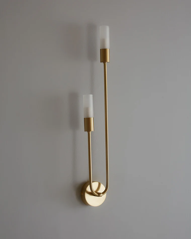 WOMO Black and Brass Modern Candelabra Wall Sconce-WM6096 - Image 32