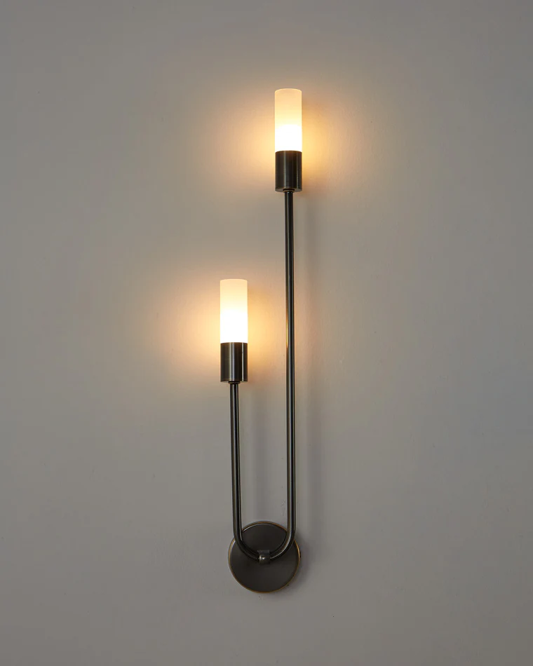 WOMO Black and Brass Modern Candelabra Wall Sconce-WM6096 - Image 36