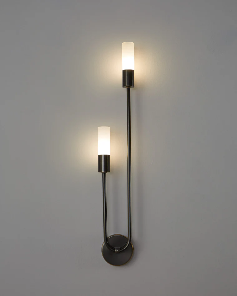 WOMO Black and Brass Modern Candelabra Wall Sconce-WM6096 - Image 37