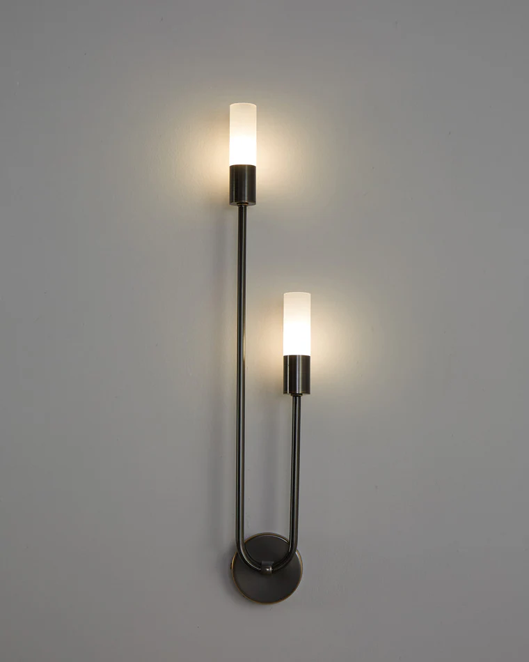 WOMO Black and Brass Modern Candelabra Wall Sconce-WM6096 - Image 38