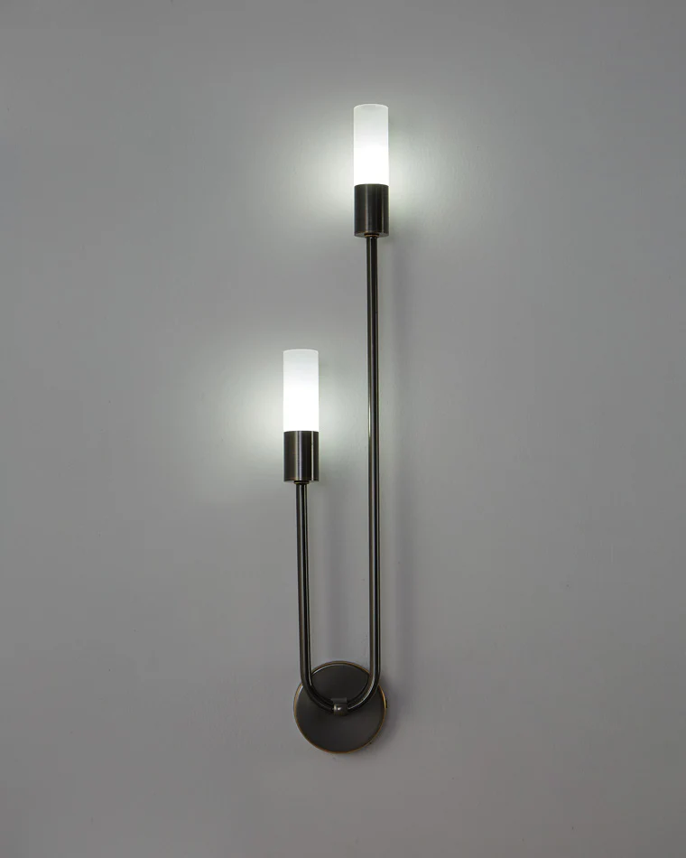 WOMO Black and Brass Modern Candelabra Wall Sconce-WM6096 - Image 41