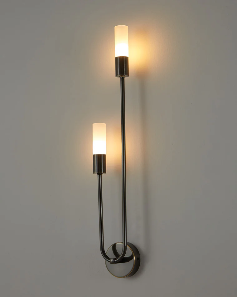 WOMO Black and Brass Modern Candelabra Wall Sconce-WM6096 - Image 44