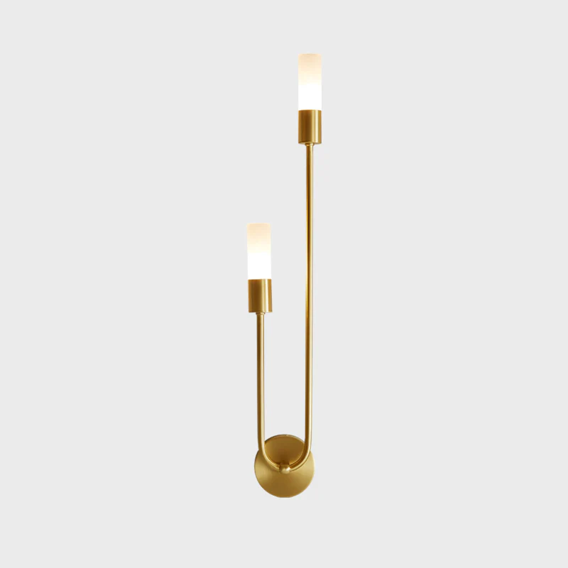 WOMO Black and Brass Modern Candelabra Wall Sconce-WM6096 - Image 46