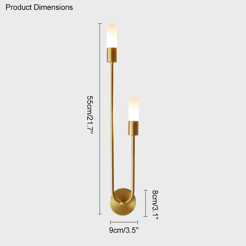 WOMO Black and Brass Modern Candelabra Wall Sconce-WM6096 - Image 49
