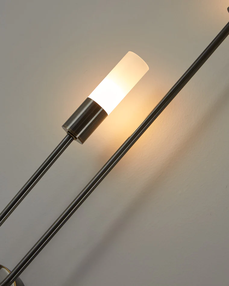 WOMO Black and Brass Modern Candelabra Wall Sconce-WM6096 - Image 5