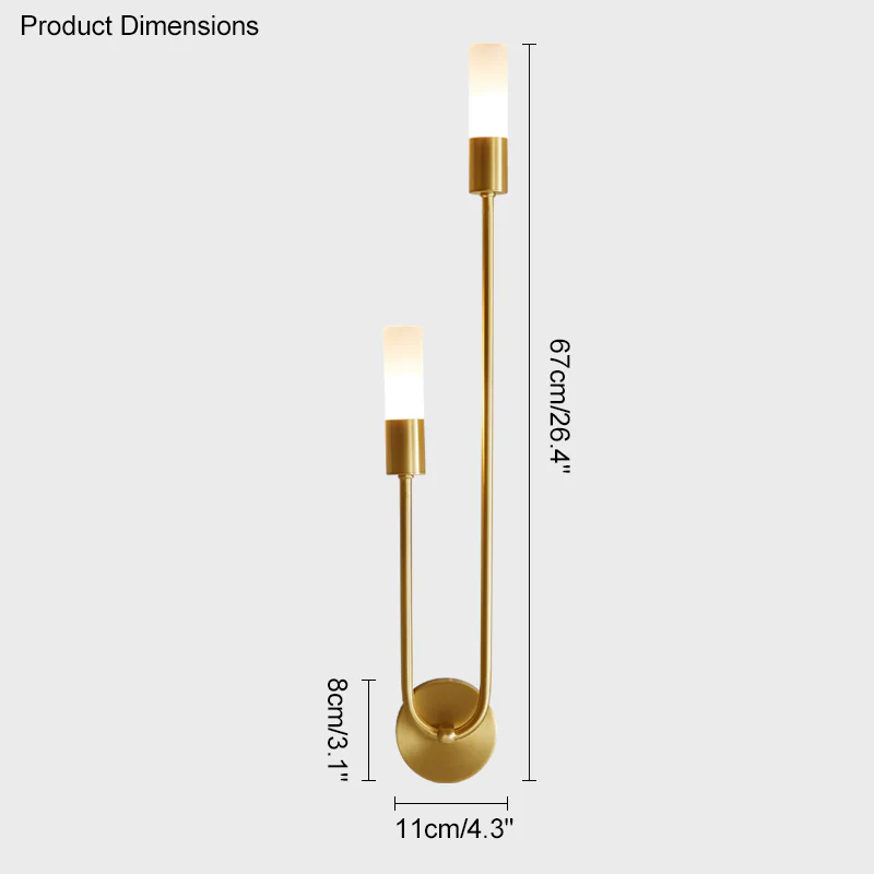 WOMO Black and Brass Modern Candelabra Wall Sconce-WM6096 - Image 51