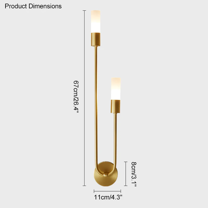 WOMO Black and Brass Modern Candelabra Wall Sconce-WM6096 - Image 53