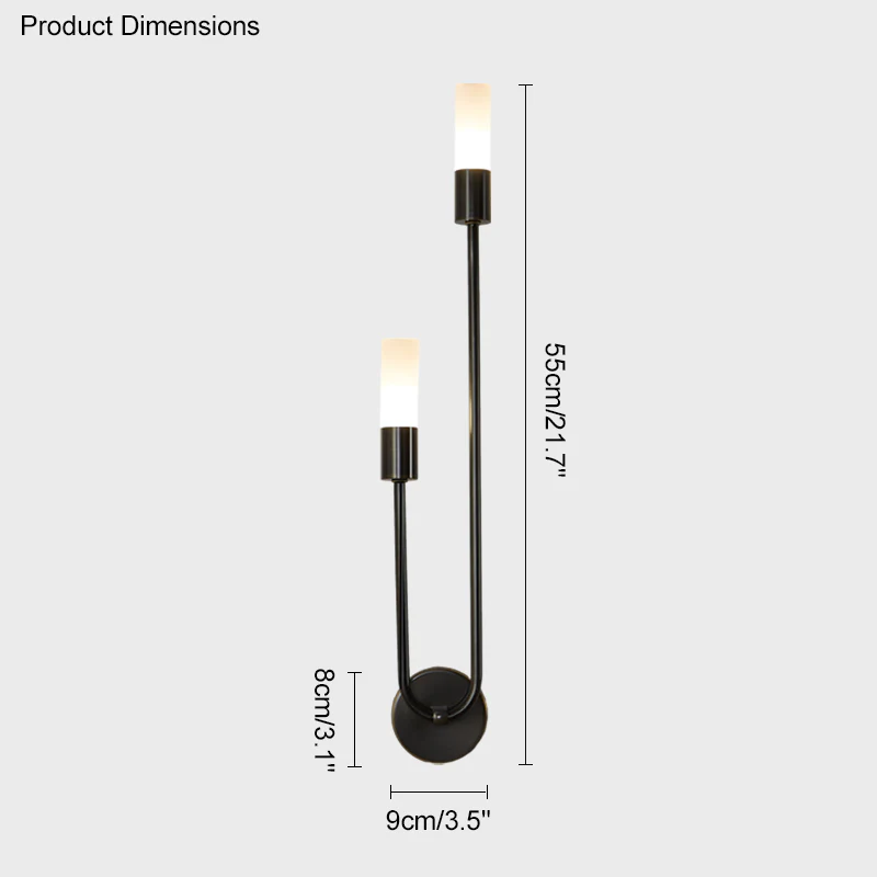 WOMO Black and Brass Modern Candelabra Wall Sconce-WM6096 - Image 55