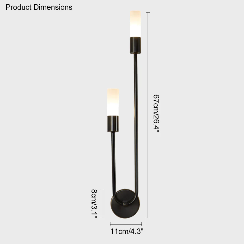 WOMO Black and Brass Modern Candelabra Wall Sconce-WM6096 - Image 59