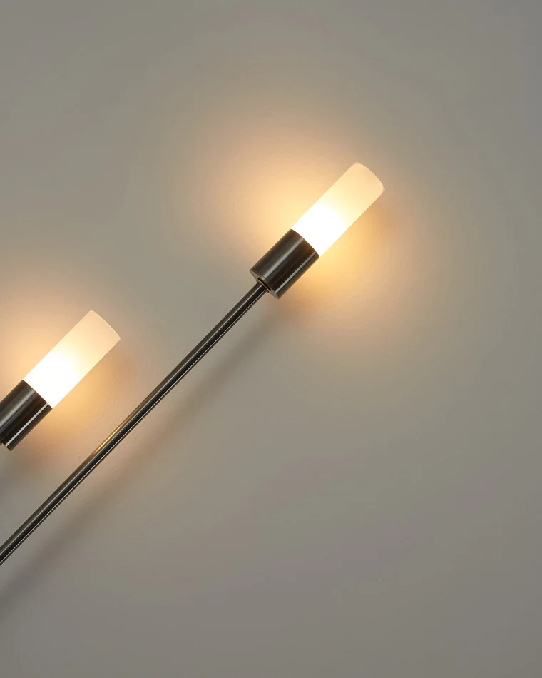 WOMO Black and Brass Modern Candelabra Wall Sconce-WM6096 - Image 6